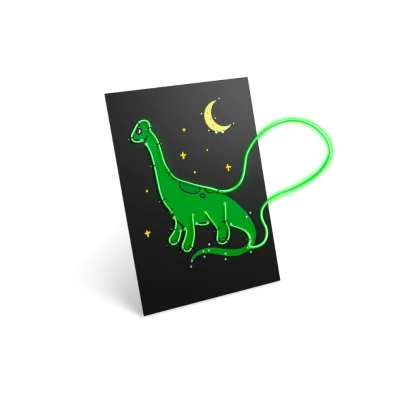 Kidywolf KIDYNEON Kreativni set za svjetleću zidnu dekoraciju Dinosaur