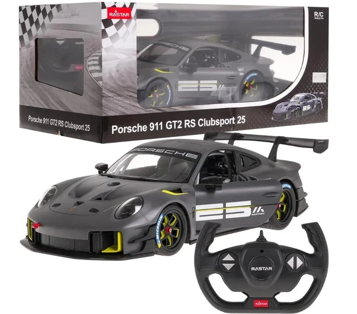 Rastar Porsche 911 GT2 RS Clubsport 25 – sivi auto na daljinski 1:14