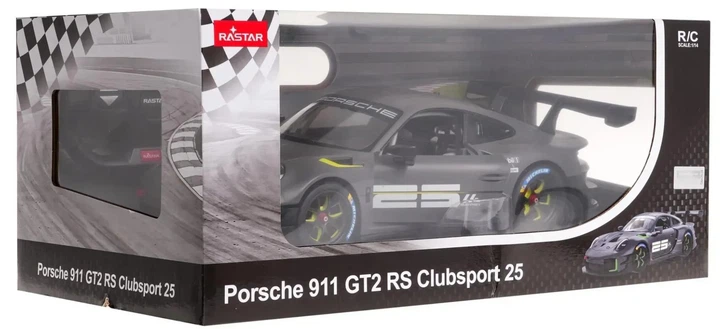 Rastar Porsche 911 GT2 RS Clubsport 25 – sivi auto na daljinski 1:14 - Image 2