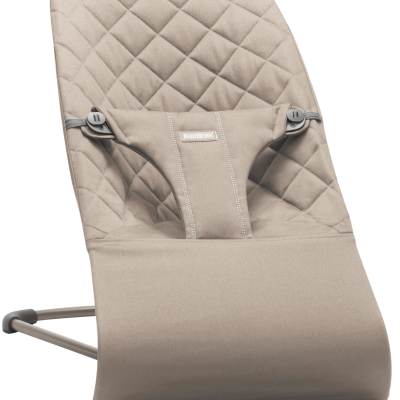 BabyBjörn Ležaljka za bebe Bliss - Classic quilt, Sand Grey, Woven