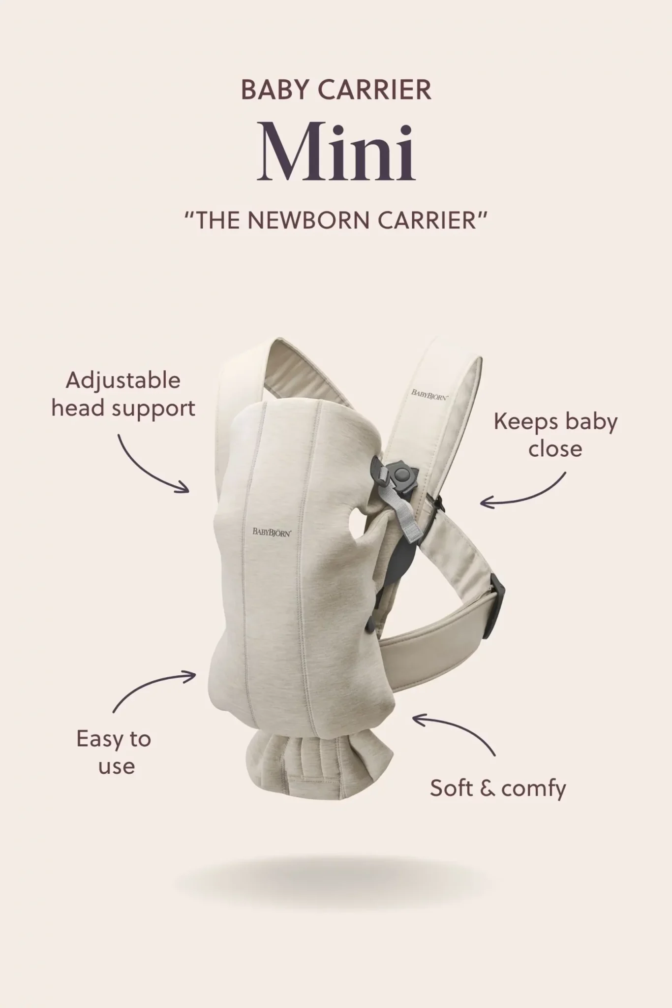 BabyBjörn Nosiljka za bebe Mini Anthracite, 3D Mesh - Image 6