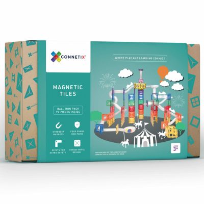 Connetix Tiles Rainbow Ball Run set (92 kom) +GRATIS Rainbow Ball Run Replacement set (12 kom)