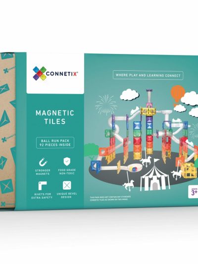 Connetix Tiles Rainbow Ball Run set (92 kom) +GRATIS Rainbow Ball Run Replacement set (12 kom)