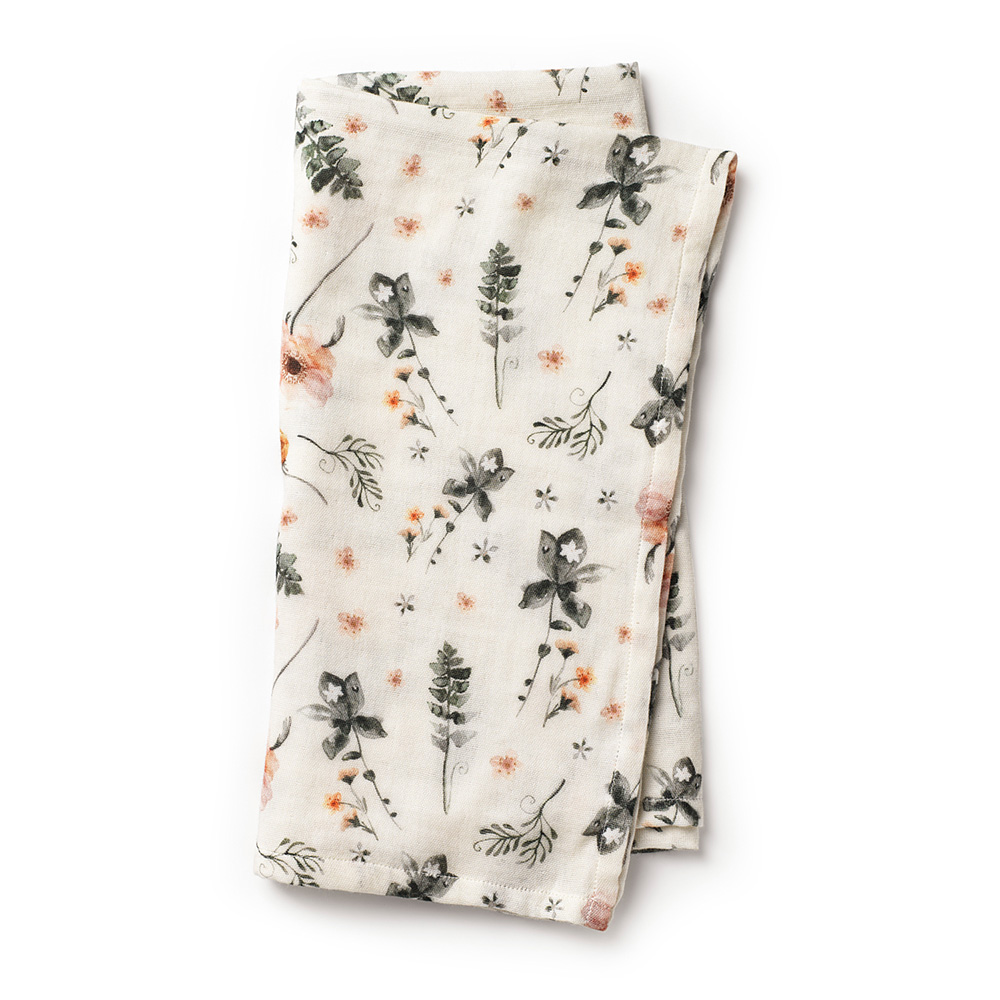Elodie Mekana muslin dekica 80x80 - Meadow Blossom