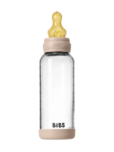 BIBS Staklena flašica set 240 ml Blush
