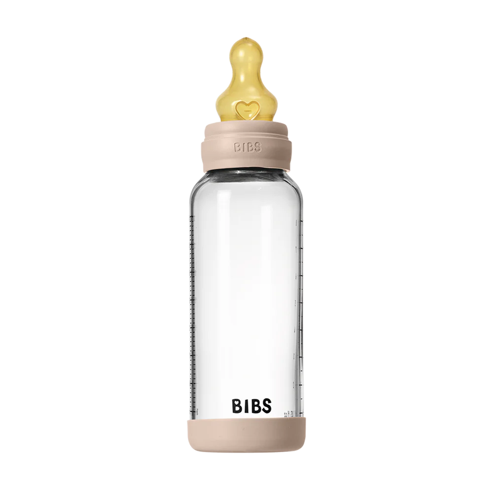 BIBS Staklena flašica set 240 ml Blush