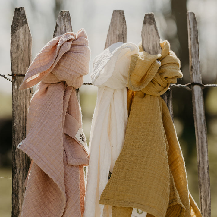 BIBS Swaddle Muslin 120x120 Ivory - Image 3