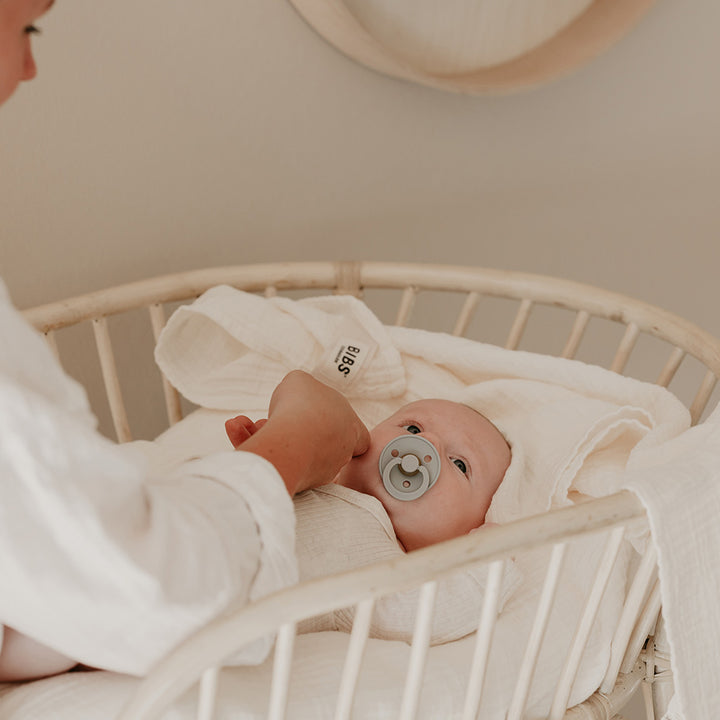 BIBS Swaddle Muslin 120x120 Ivory - Image 2