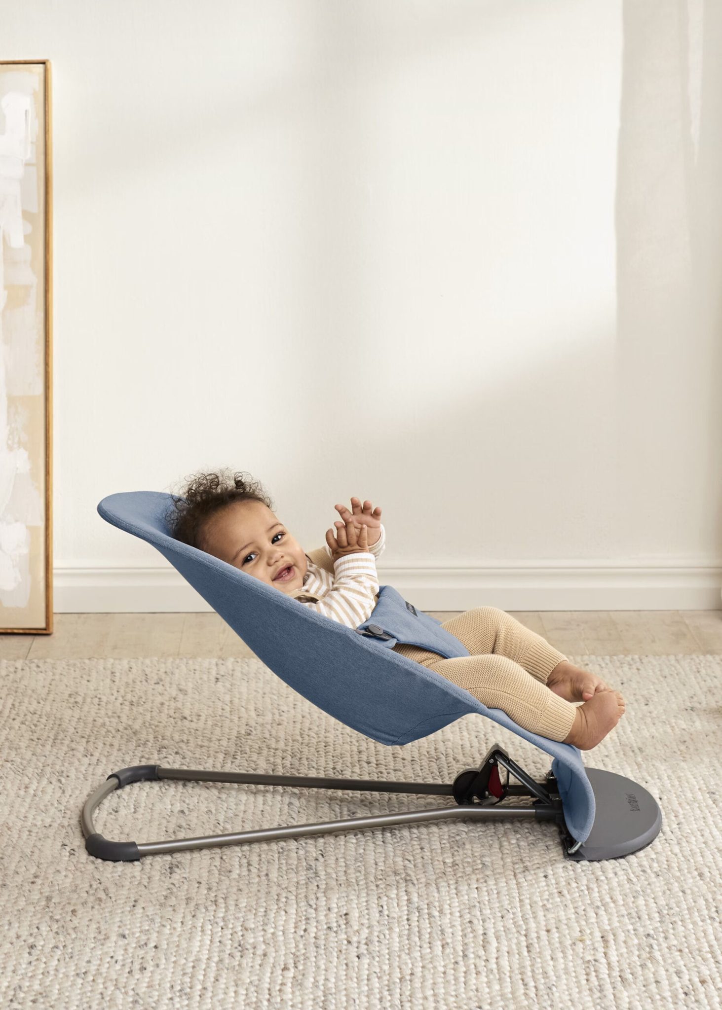 BabyBjörn Ležaljka za bebe Bliss Woven Mélange, Blue - Image 4