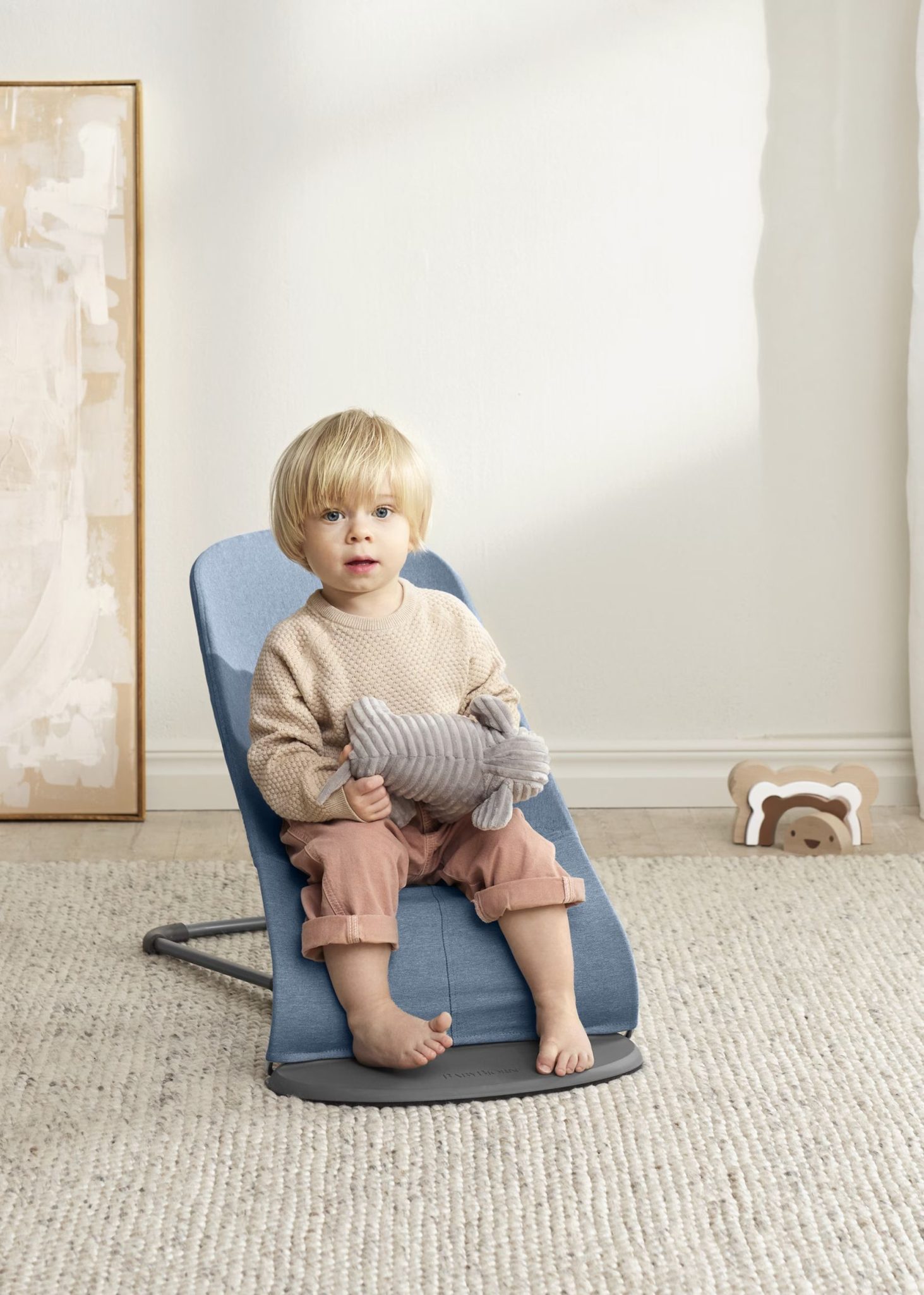 BabyBjörn Ležaljka za bebe Bliss Woven Mélange, Blue - Image 5