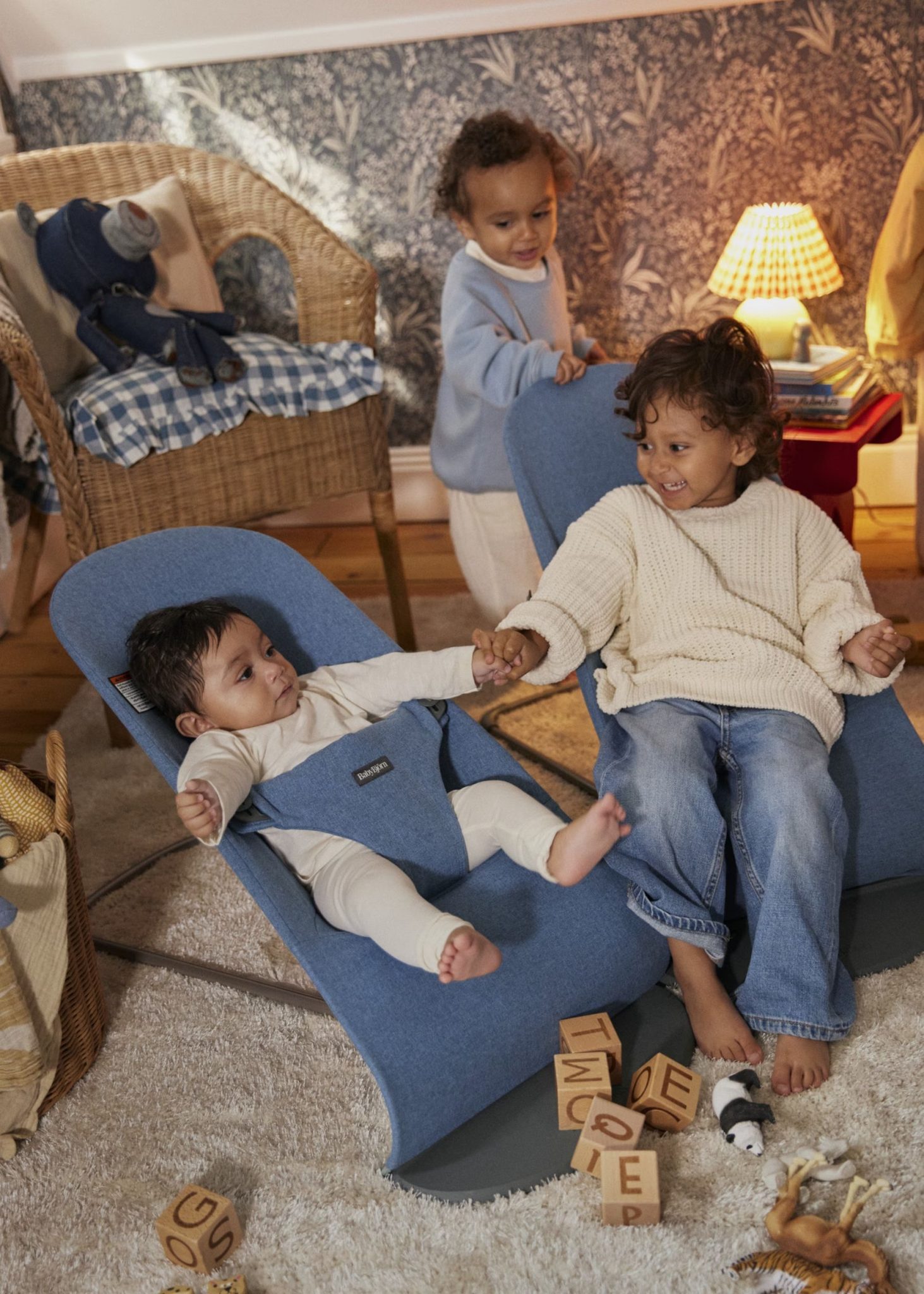 BabyBjörn Ležaljka za bebe Bliss Woven Mélange, Blue - Image 10