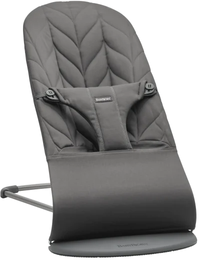 BabyBjörn Ležaljka za bebe Bliss - Petal quilt, Anthracite, Woven