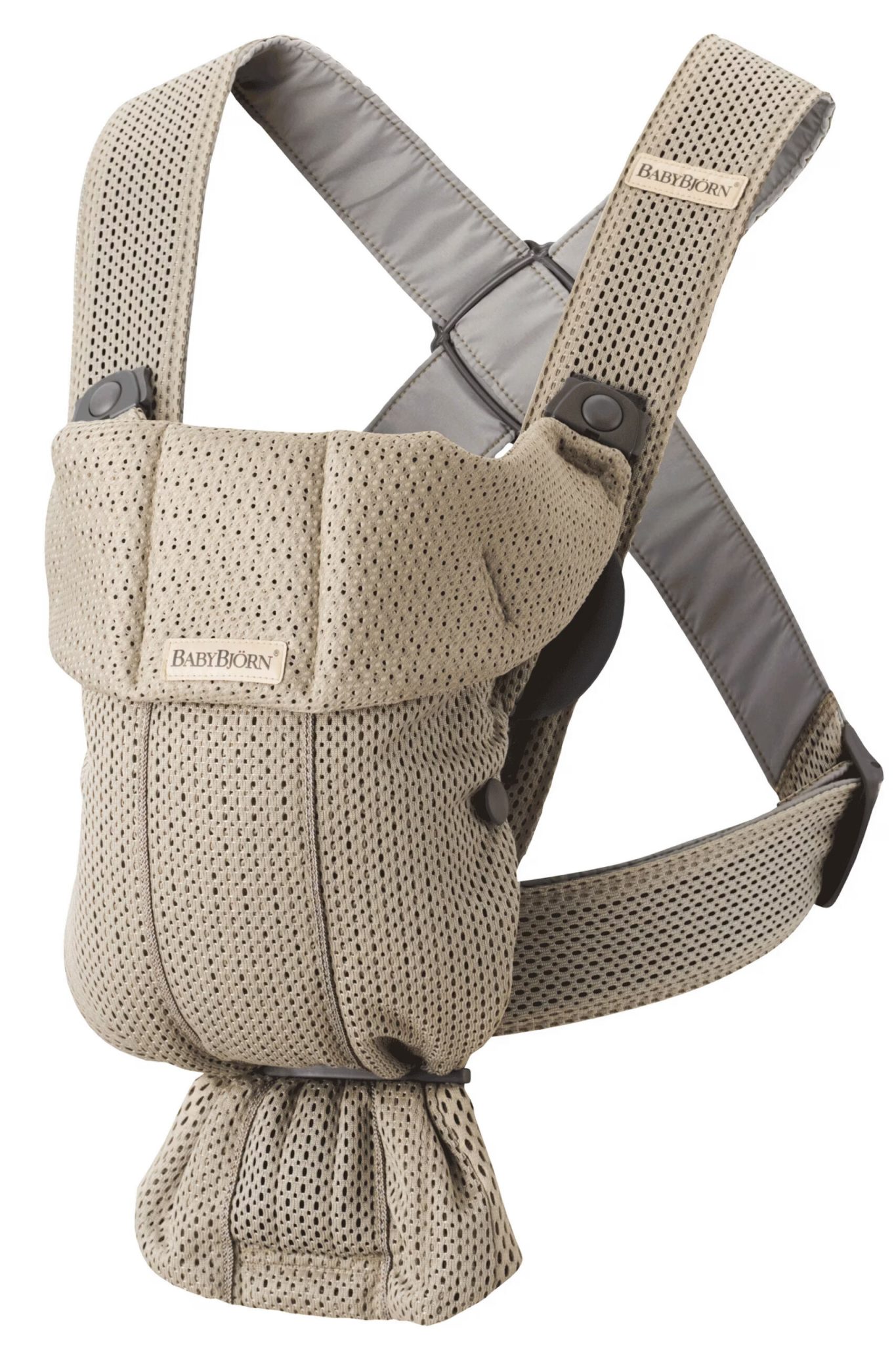 BabyBjörn Nosiljka za bebe Mini Grey Beige, 3D Mesh - Image 11