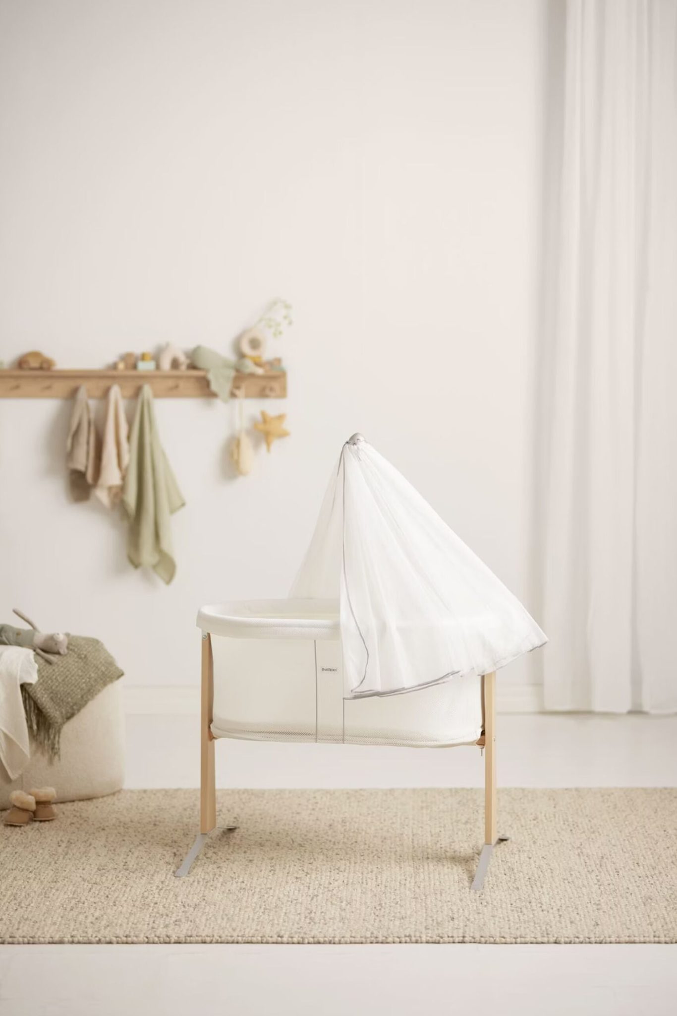 BabyBjörn Kolijevka, White + Prekrivač (čaršaf), Organic - Image 4