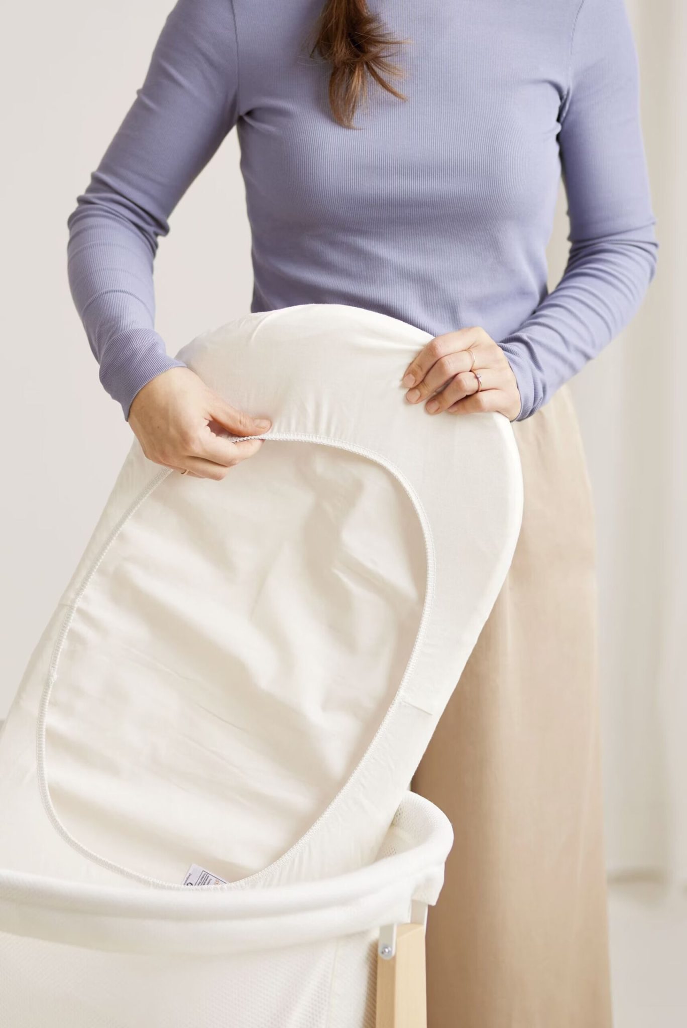 BabyBjörn Kolijevka, White + Prekrivač (čaršaf), Organic - Image 7