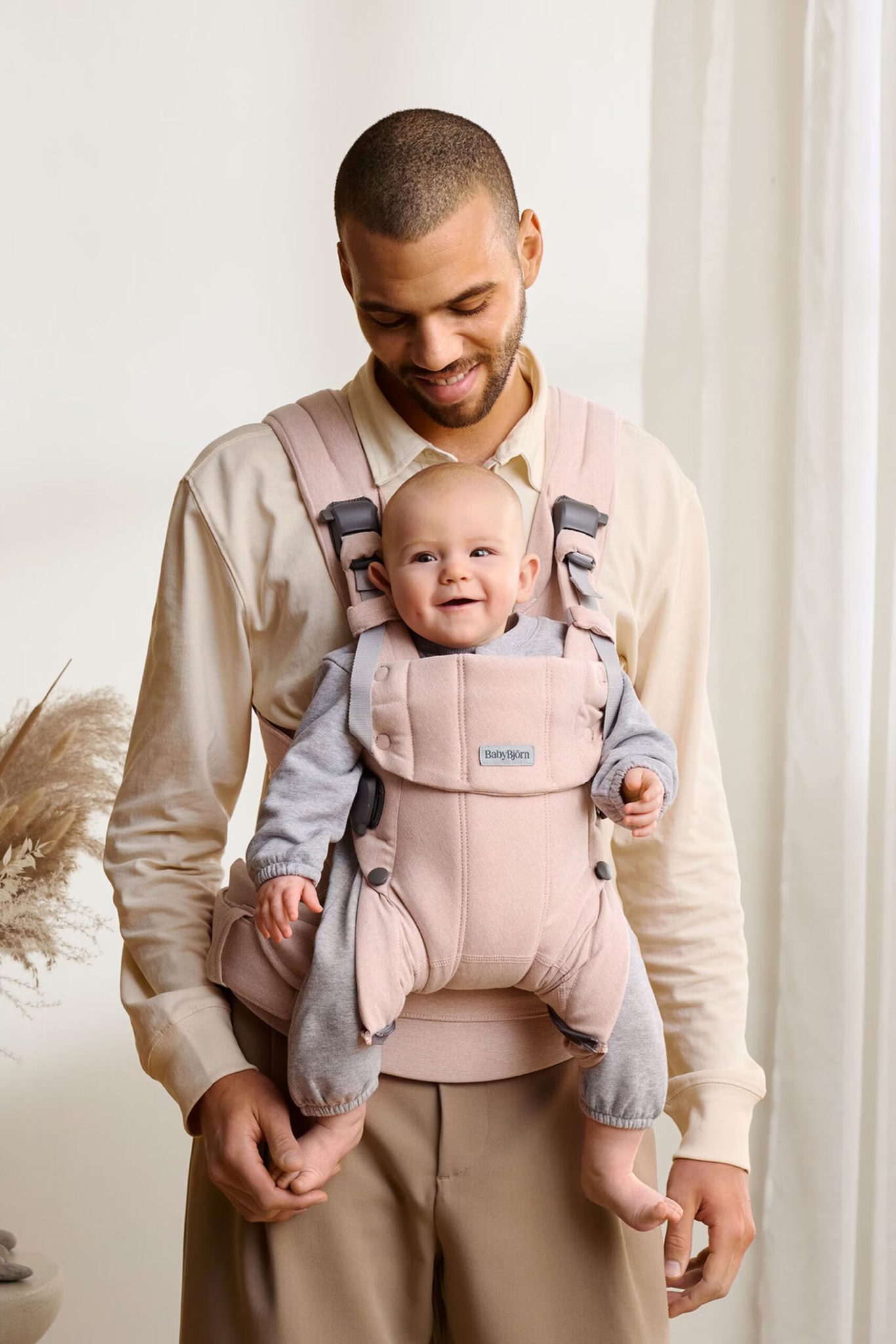 BabyBjörn Nosiljka Harmony Light pink, Woven mélange - Image 4
