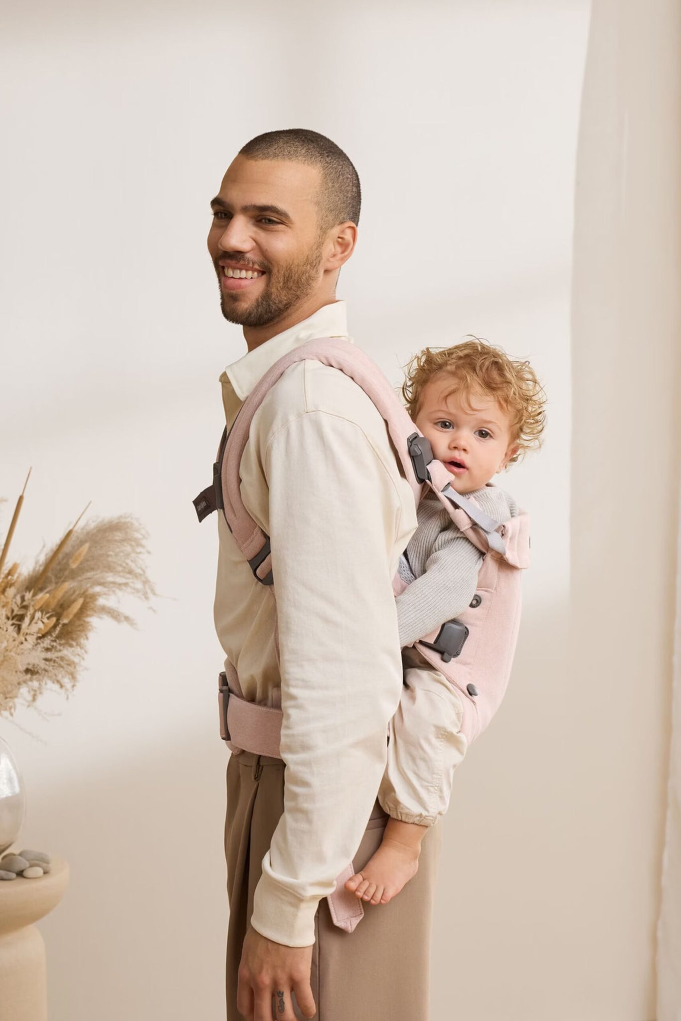 BabyBjörn Nosiljka Harmony Light pink, Woven mélange - Image 5