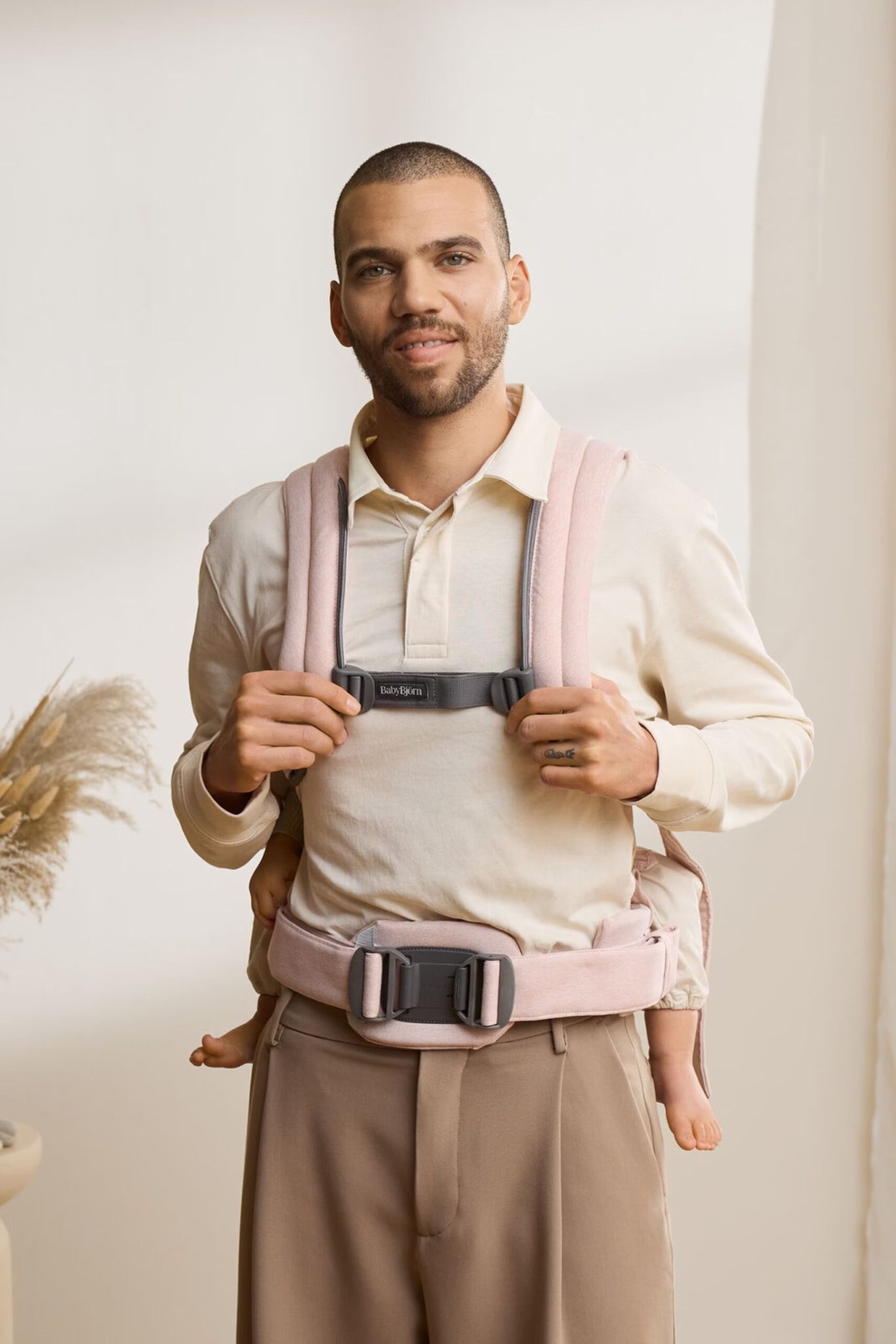 BabyBjörn Nosiljka Harmony Light pink, Woven mélange - Image 9