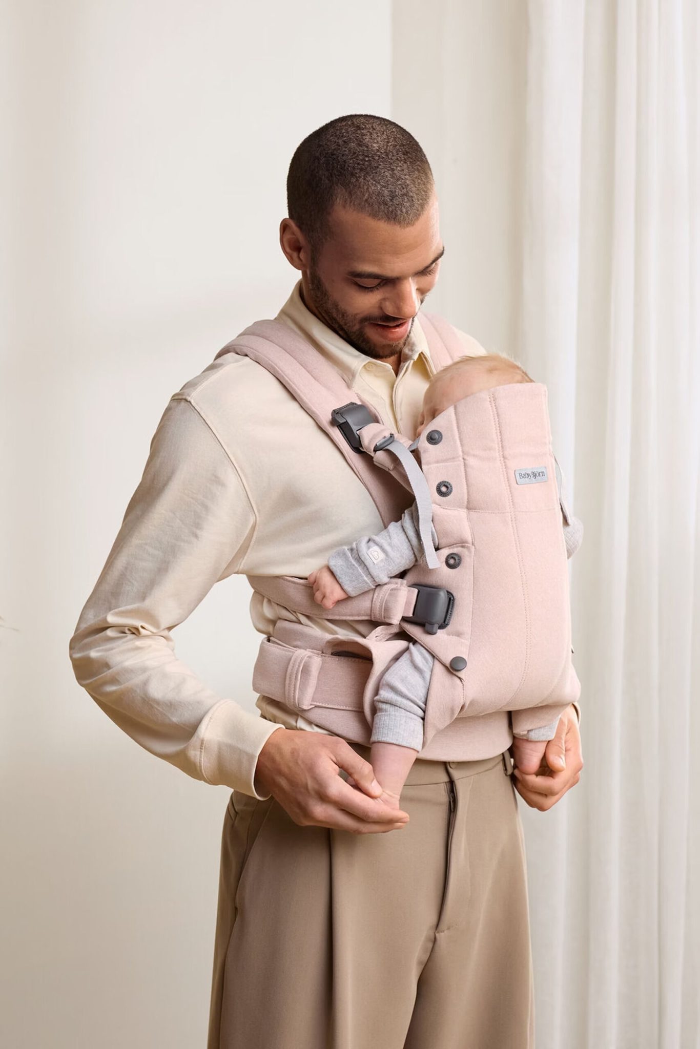 BabyBjörn Nosiljka Harmony Light pink, Woven mélange - Image 10