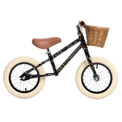 Banwood Balans Bicikl First Go Allegra Black + Pletena korpica