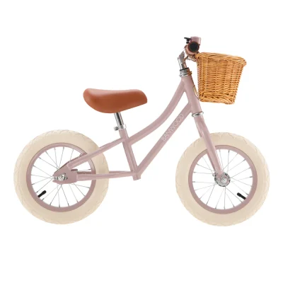 Banwood Balans Bicikl First Go Vintage Dusty Pink + Pletena korpica