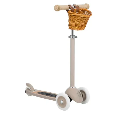 Banwood Romobil Trotinet Beige + Pletena korpica