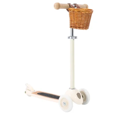 Banwood Romobil Trotinet Cream + Pletena korpica