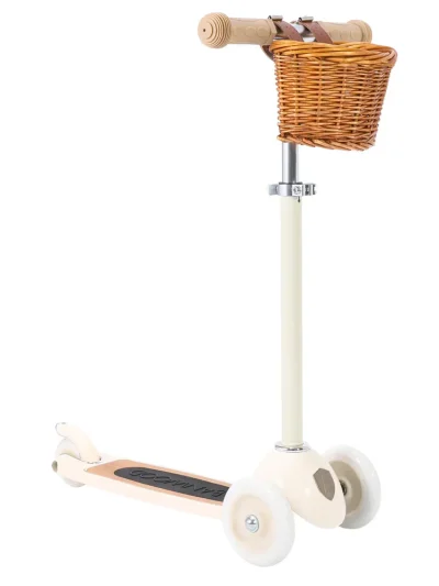Banwood Romobil Trotinet Cream + Pletena korpica