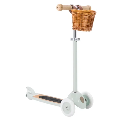 Banwood Romobil Trotinet Pale Mint + Pletena korpica
