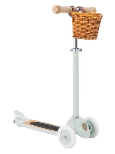 Banwood Romobil Trotinet Pale Mint + Pletena korpica
