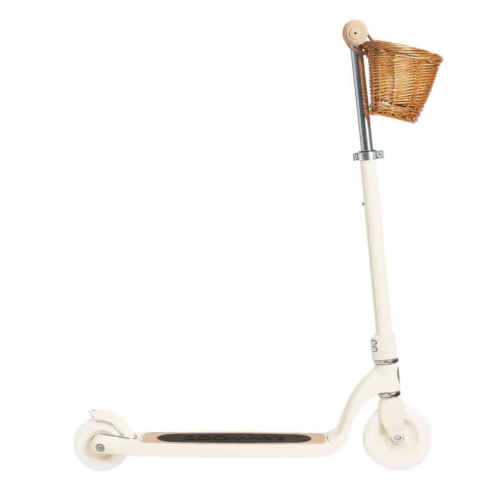 Banwood Maxi Romobil Trotinet Cream + Pletena korpica - Image 3