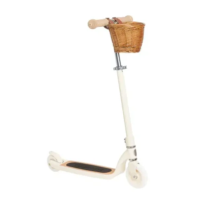 Banwood Maxi Romobil Trotinet Cream + Pletena korpica