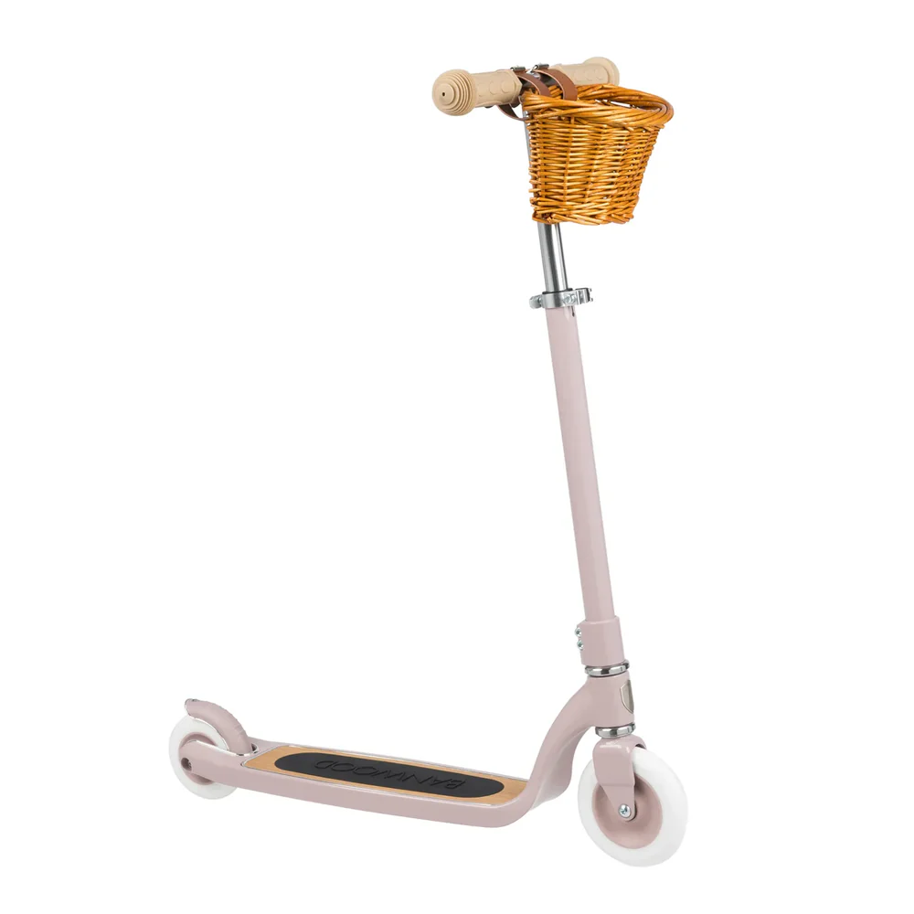 Banwood Maxi Romobil Trotinet Dusty Pink + Pletena korpica - Image 4
