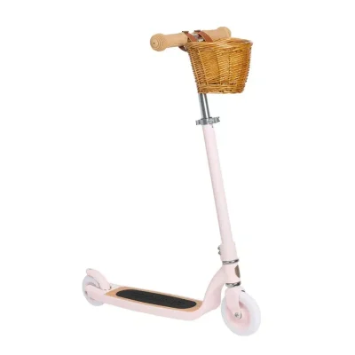 Banwood Maxi Romobil Trotinet Pink + Pletena korpica