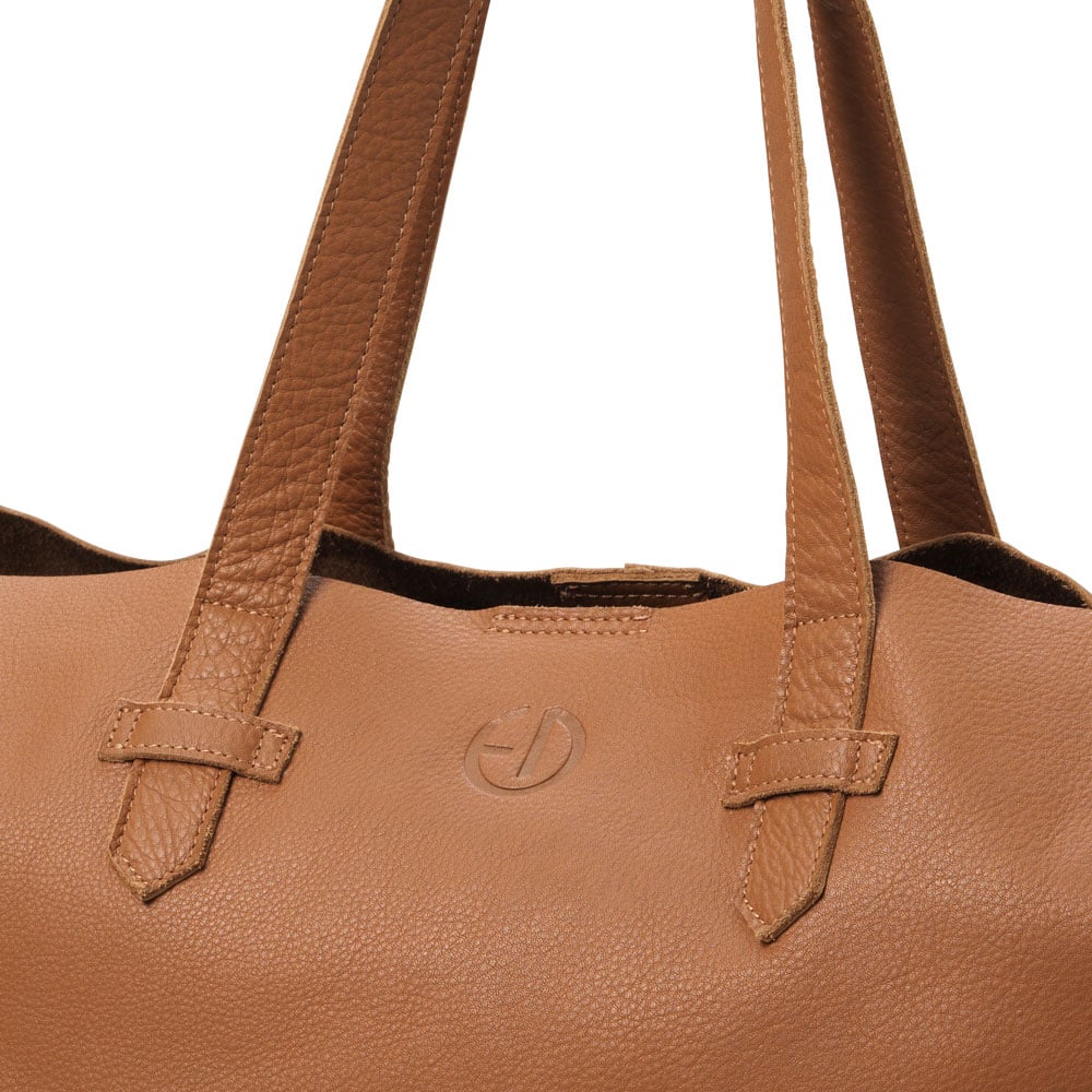 Elodie kožna torba za previjanje Chestnut Leather Platinum proizvod - Image 7