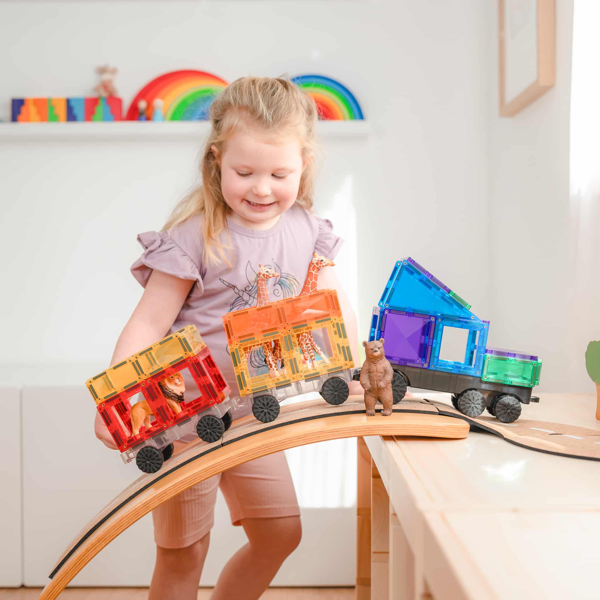 Connetix Tiles Rainbow Transport set (50 kom) - Image 2