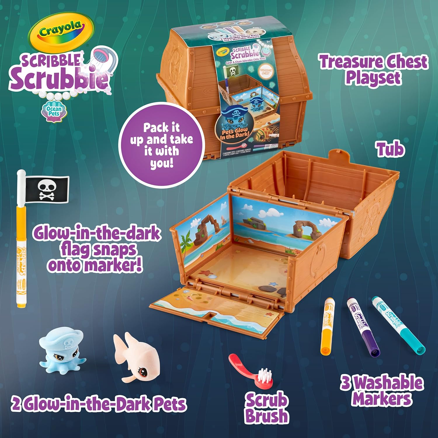 Crayola Scribble Scrubbie Pets Glow Treasure kreativni set - Image 4