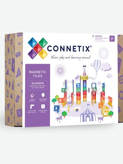 Connetix Tiles Rainbow Super Ball Run set (134 kom) Limitirano izdanje