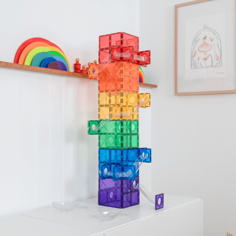 Connetix Tiles Rainbow Super Ball Run set (134 kom) Limitirano izdanje - Image 3