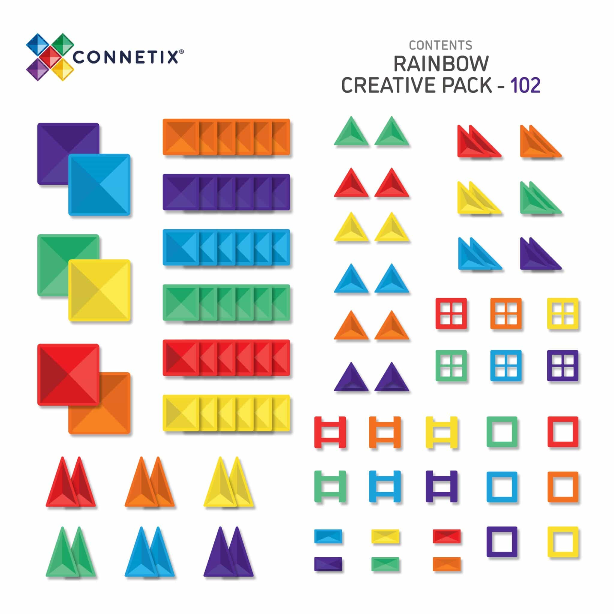 Connetix Tiles Rainbow Creative set (102 kom) - Image 2