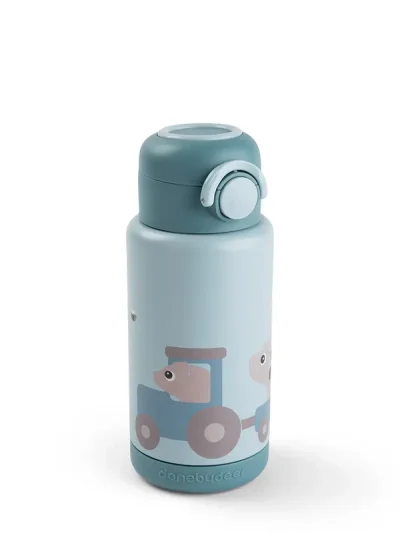 Done by Deer Termos boca 340ml Tiny Farm Blue