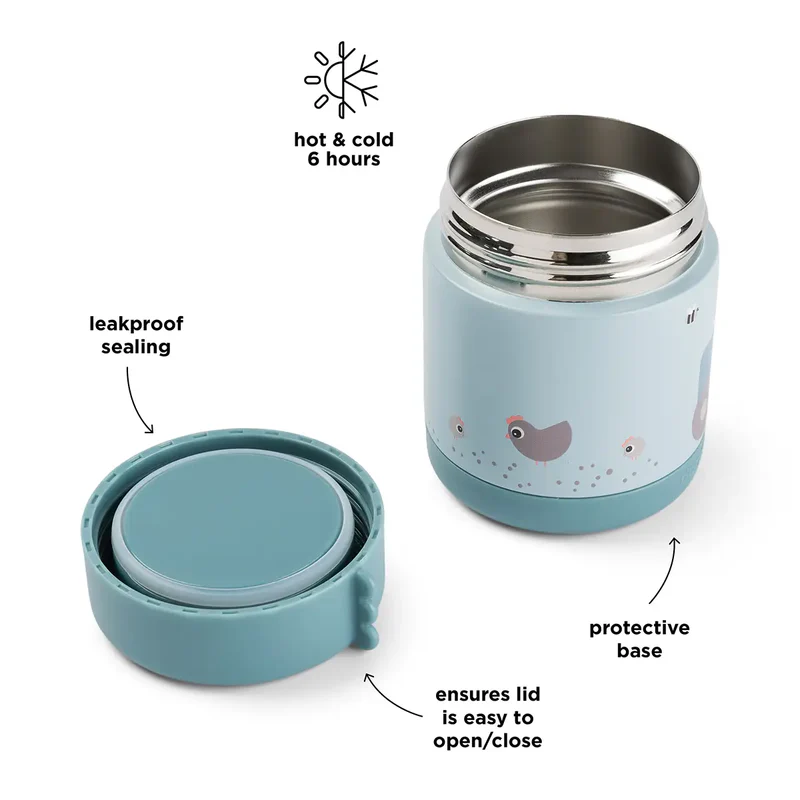 Done by Deer Termo posuda za hranu Tiny farm Blue (300ml) - Image 4
