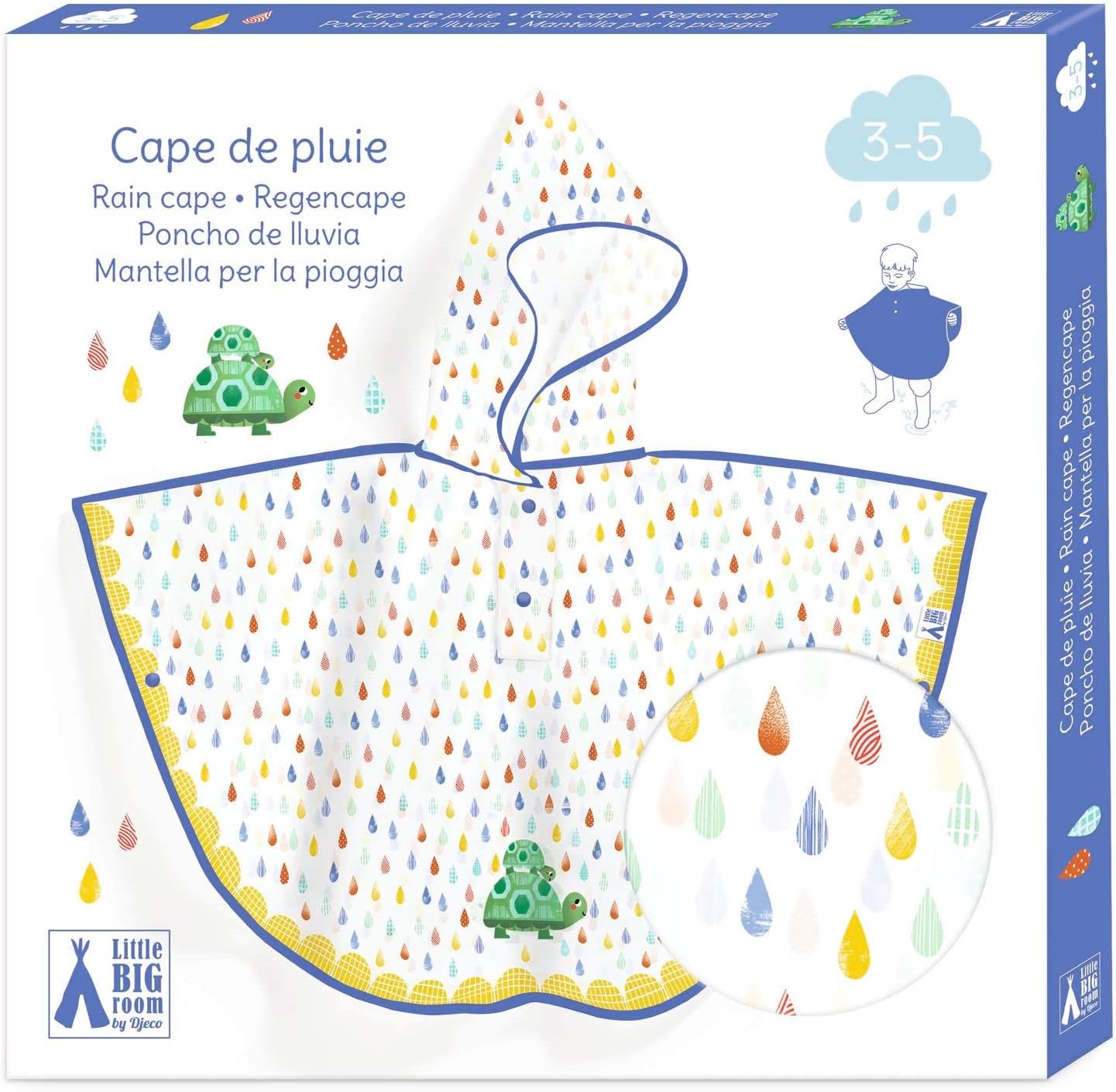 Djeco kišna kabanica Tortoise rain cape (S) - Image 4