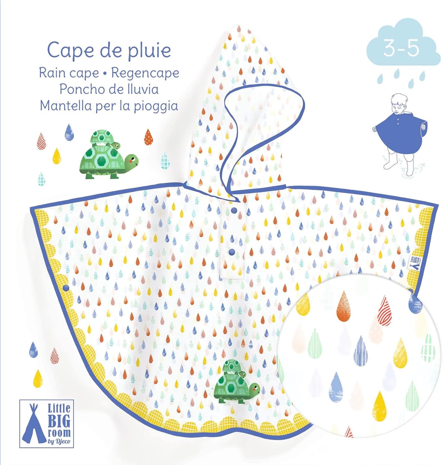 Djeco kišna kabanica Tortoise rain cape (S) - Image 3