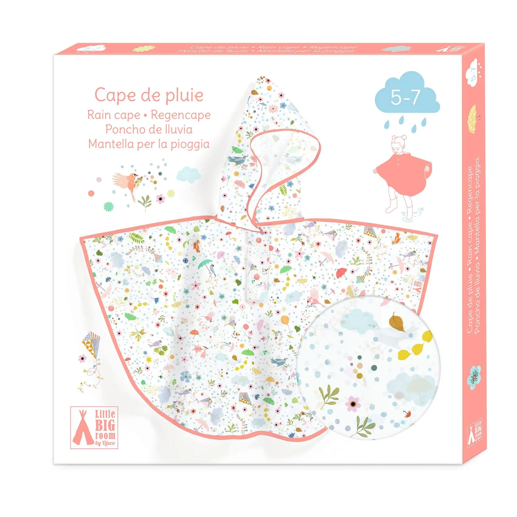 Djeco kišna kabanica Joys of Spring rain cape (M) - Image 3