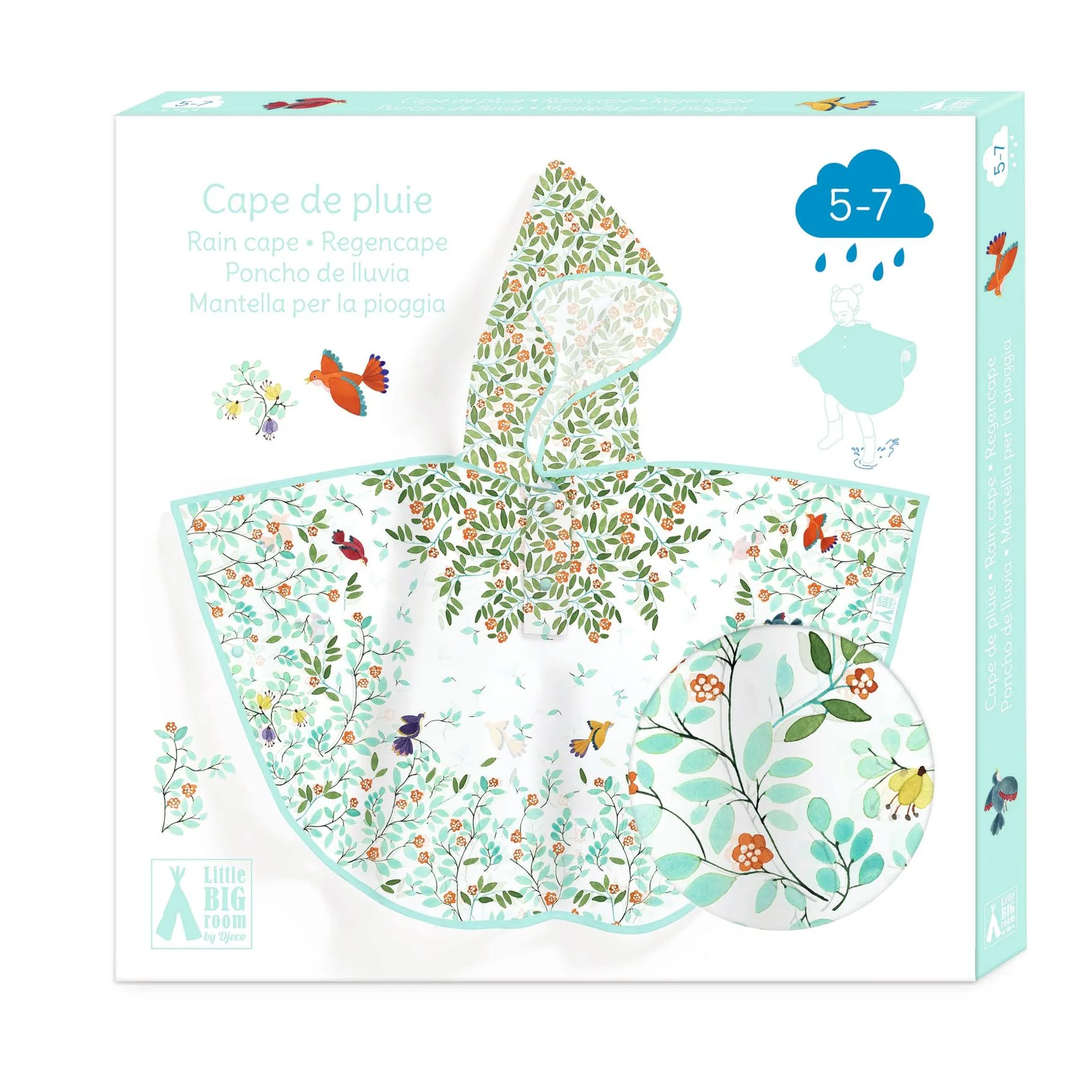 Djeco kišna kabanica Foliage rain cape (M) - Image 3