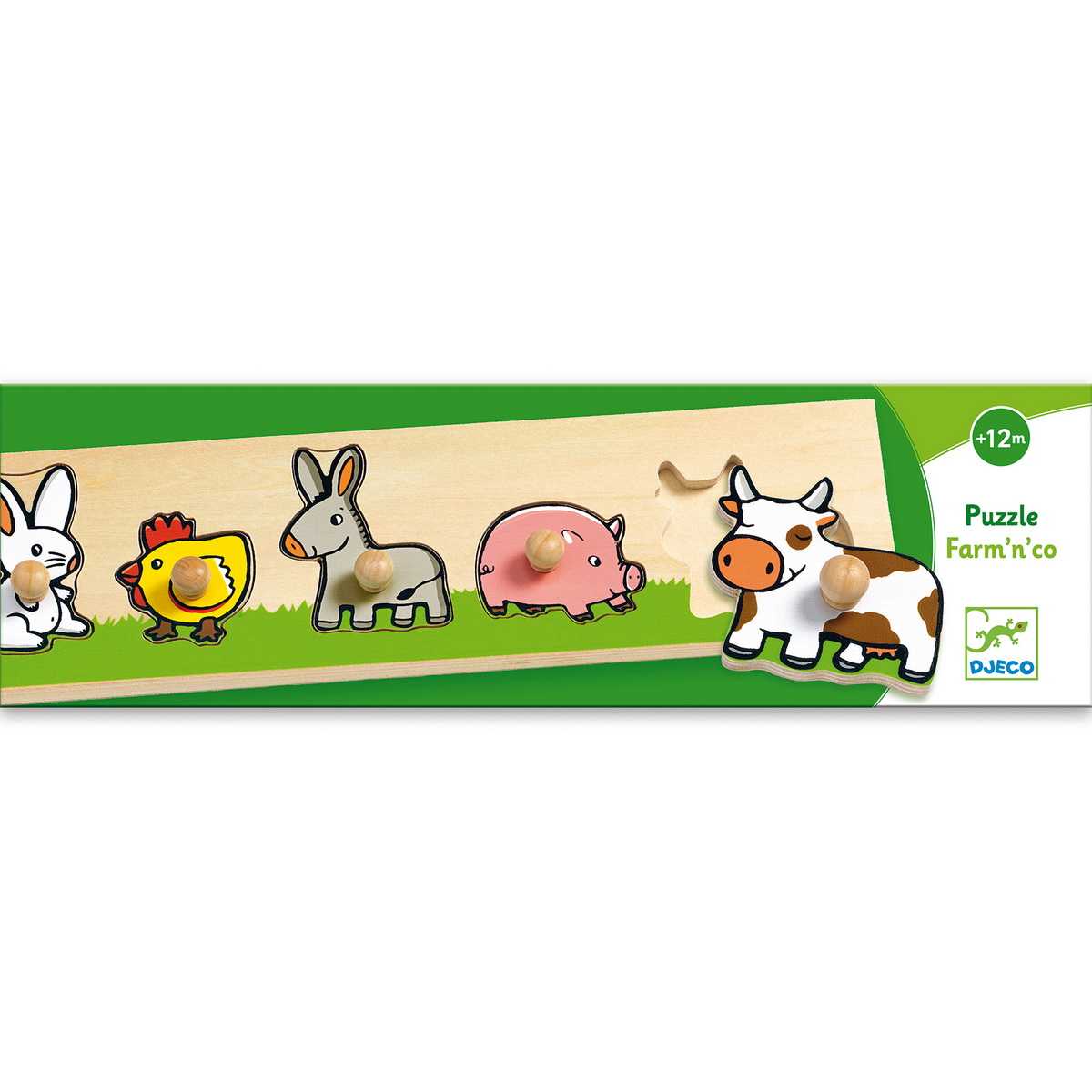 Djeco Drvena umetaljka - Životinje sa farme -12+ mjeseci - Image 3