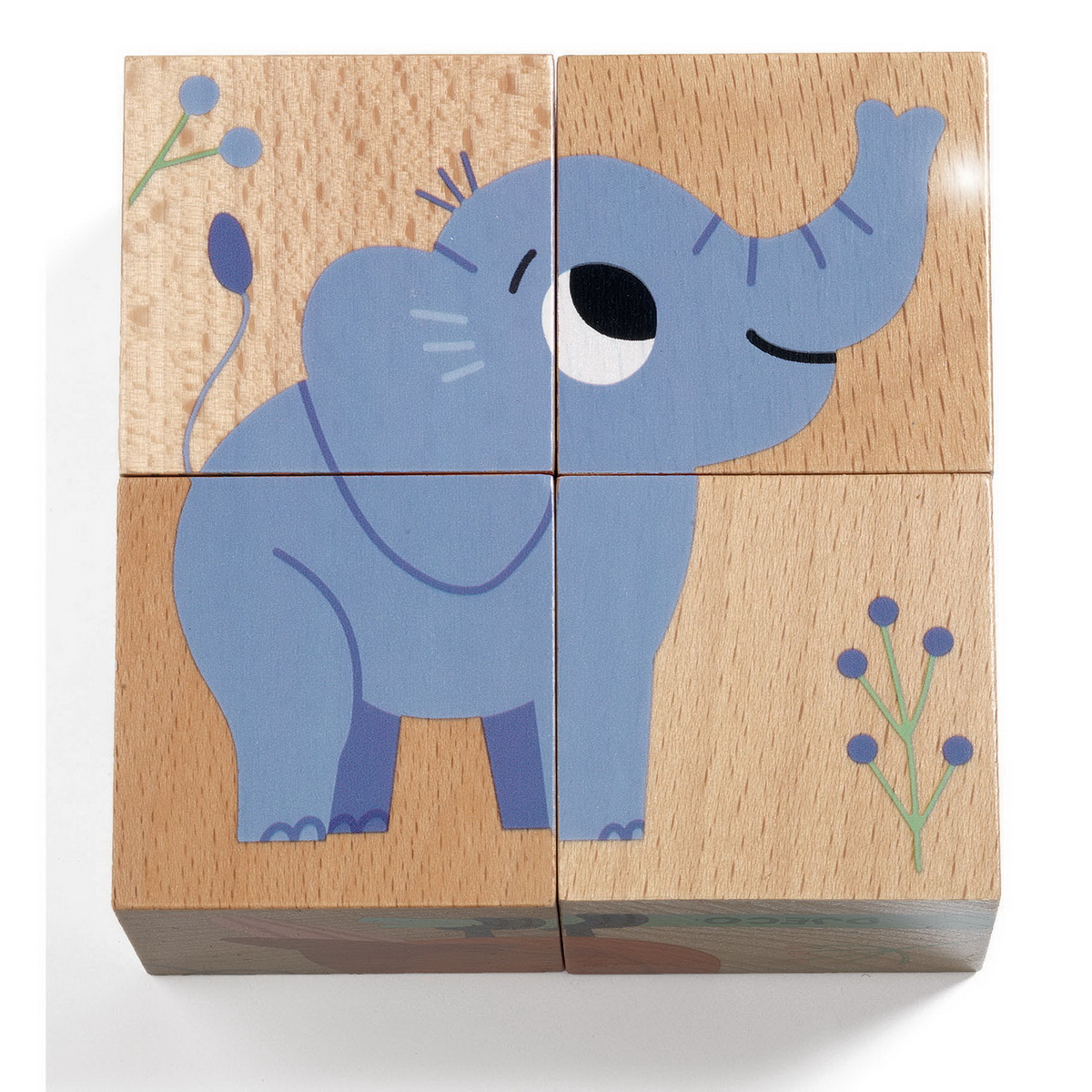 Djeco Drvene blok puzzle 4 dijela Wild & Co- 2+ godine - Image 4