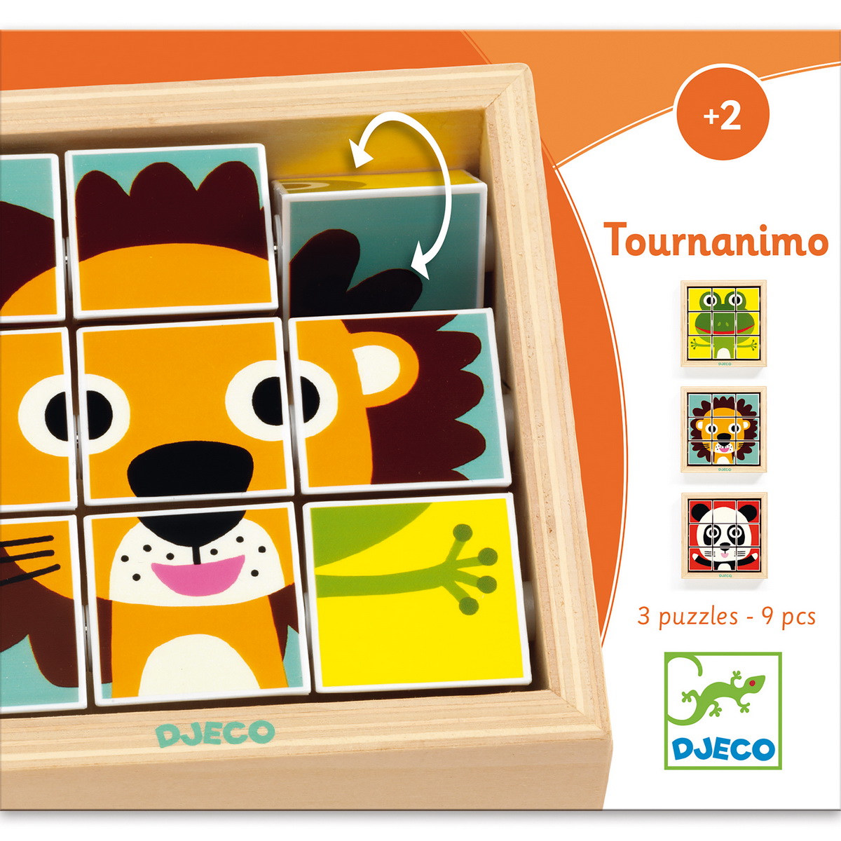 Djeco Drvene blok puzzle - Tournanimo - 2+ godine - Image 4