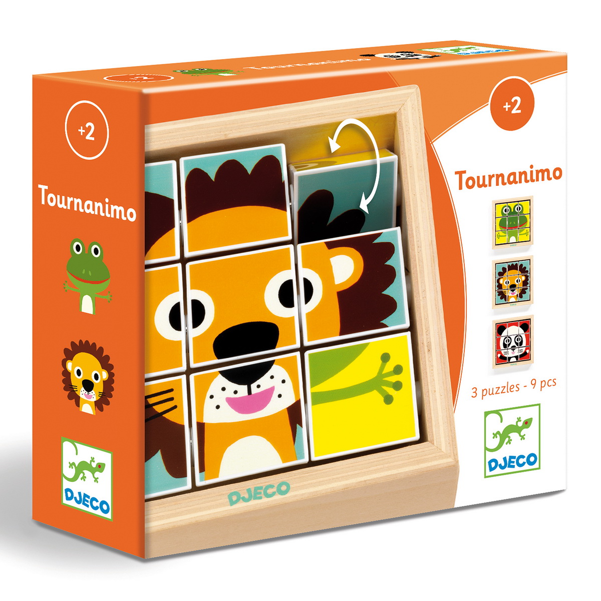 Djeco Drvene blok puzzle - Tournanimo - 2+ godine - Image 3